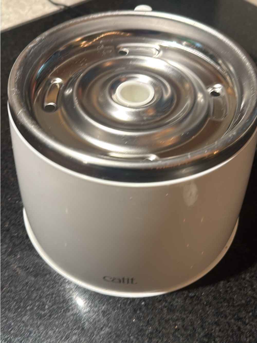Catit Stainless Steel Top Pet Water Fountain Replacement Bowl and filters
